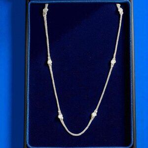 Vintage 1977 Avon Crystalique Silver Necklace